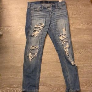 Hollister Low Rise Distressed Boyfriend Jeans